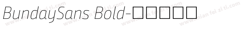 BundaySans Bold字体转换
